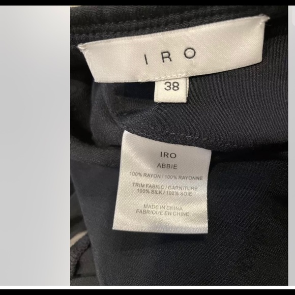 Iro Abbie Embroidered Crepe Mini Illusion Dress - Picture 5 of 5